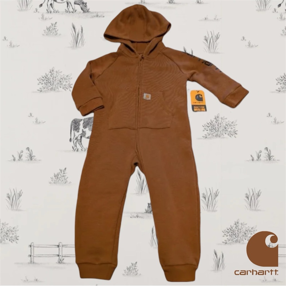 Carhartt Tan Fleece Zip-Up Coverall